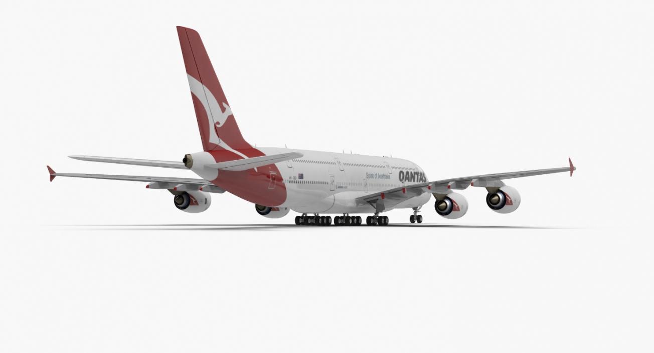 3D Airbus A380-1000 Qantas model